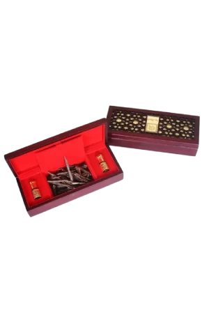 RED WOODEN   BOX ATTAR AND OUDH STICKS  GIFT BOX