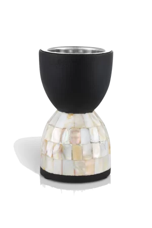 BLACK AND WHITE CRYSTAL WOODEN BURNER